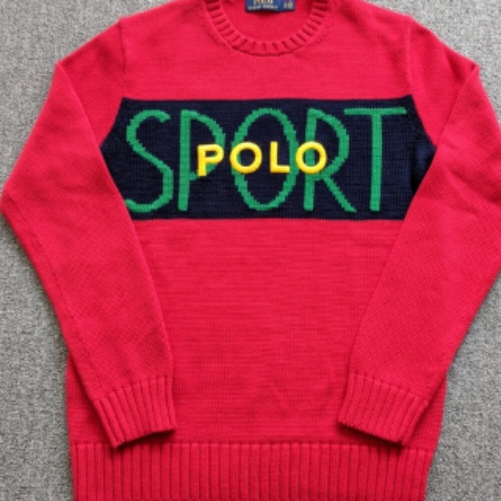🔥 Polo Sport Vintage Logo Red Sweater